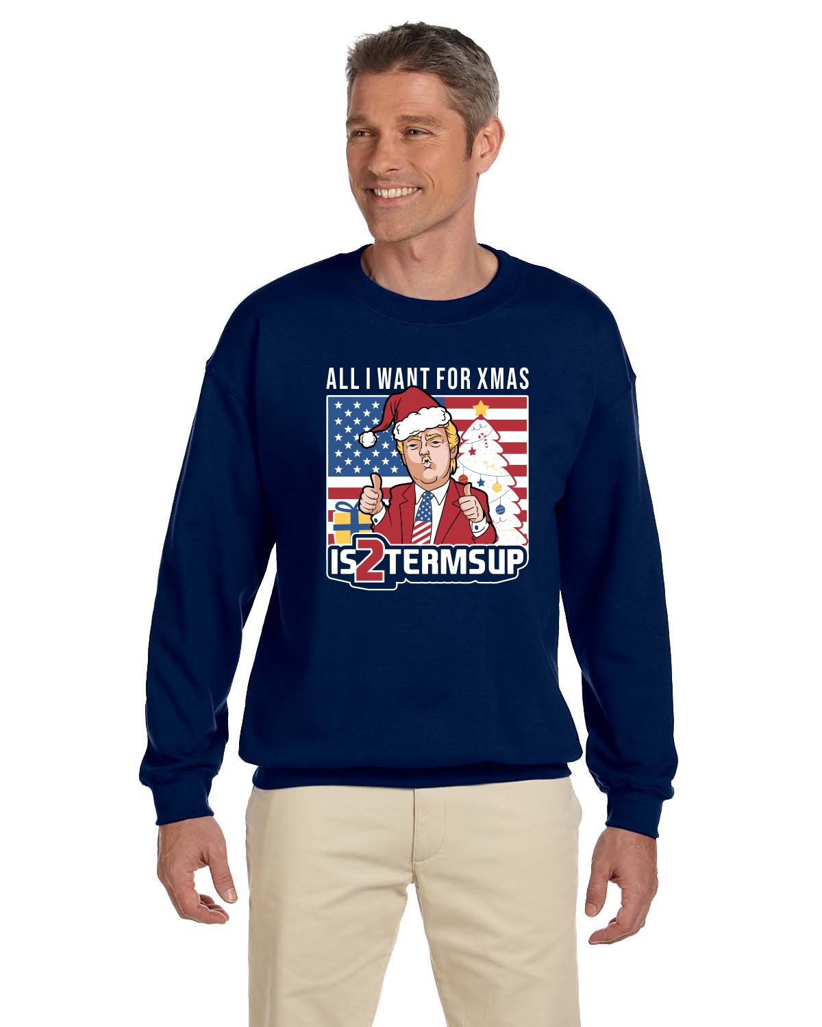 Long Sleeve Blue  All I want for Christmas Sweater